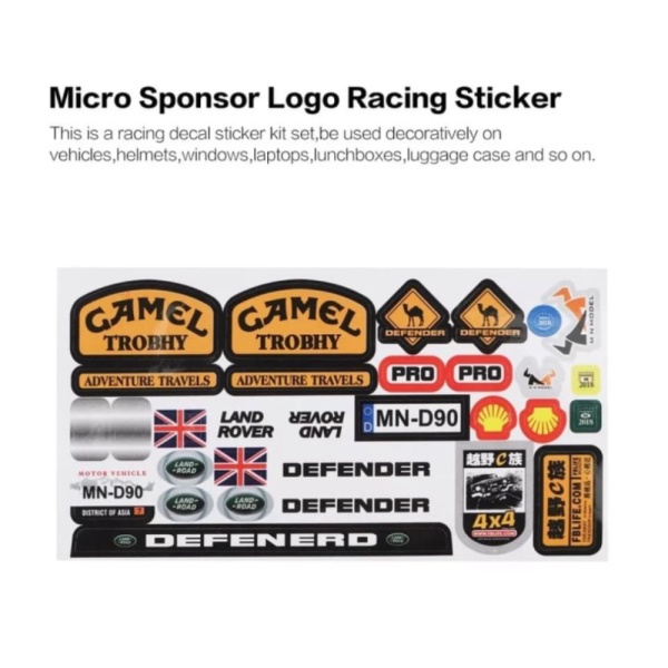 

Terlaris Upgrade Part Micro Sponsor Logo Racing Sticker Decals Rc MN D90 Mobilio shopee