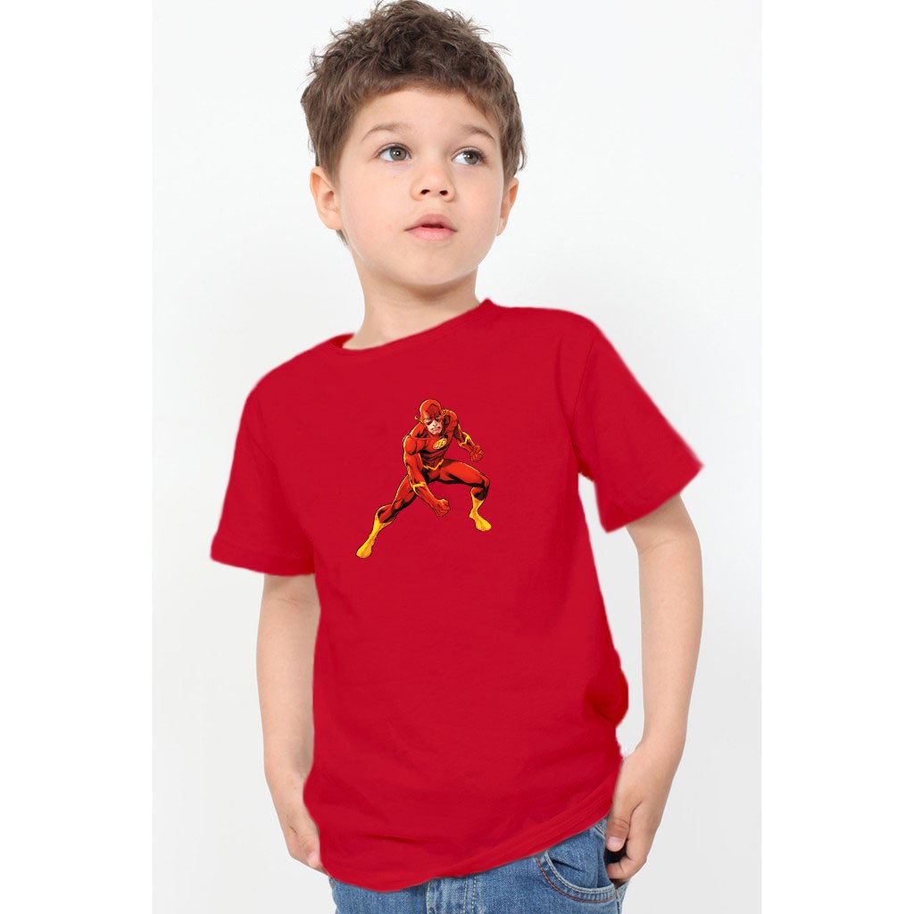 YOURSTYLE1119 - KAOS FLASH / KAOS ANAK FLASH / SUPER HERO / CNY /KAOS ANAK KATUN 24S