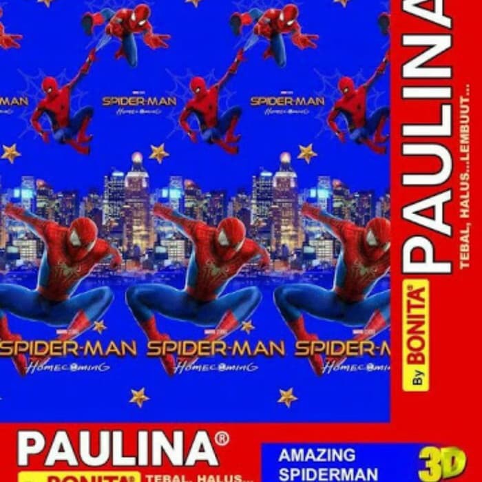 Selimut Bonita Paulina 3D uk 160x200 motif Amazing Spiderman