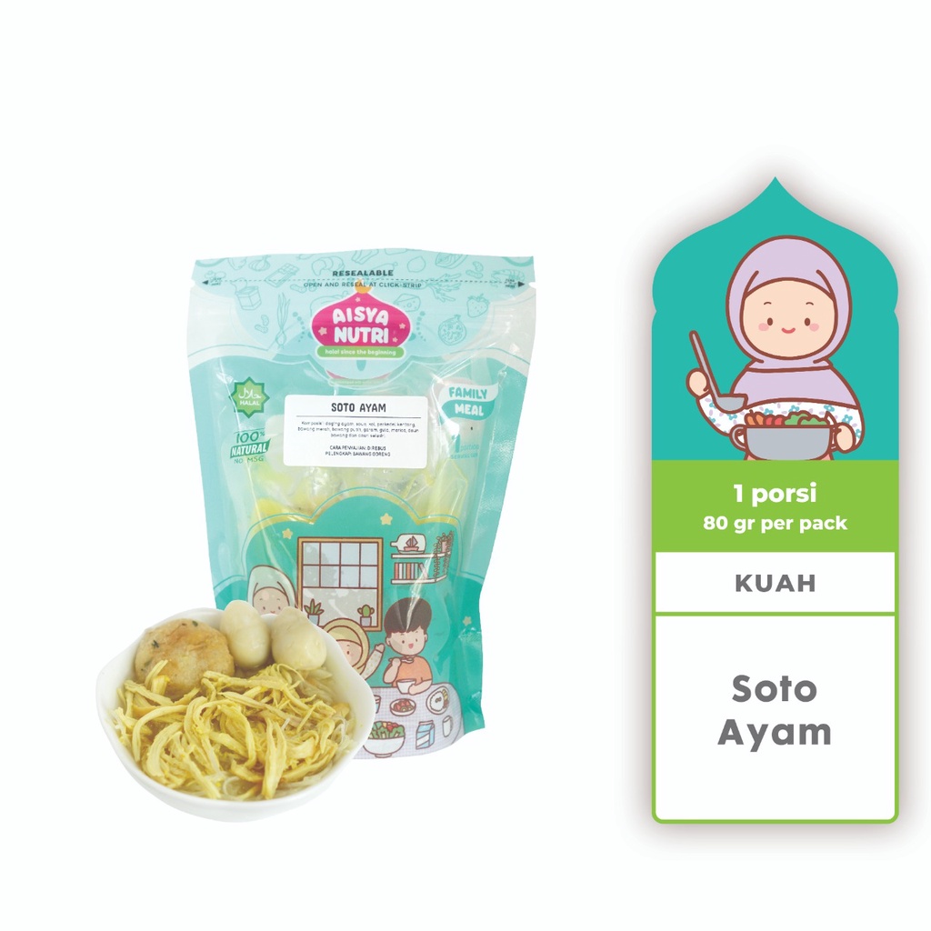 

Aisyanutri Soto Ayam / Chicken Soto / Frozen Food Anak Sehat No MSG