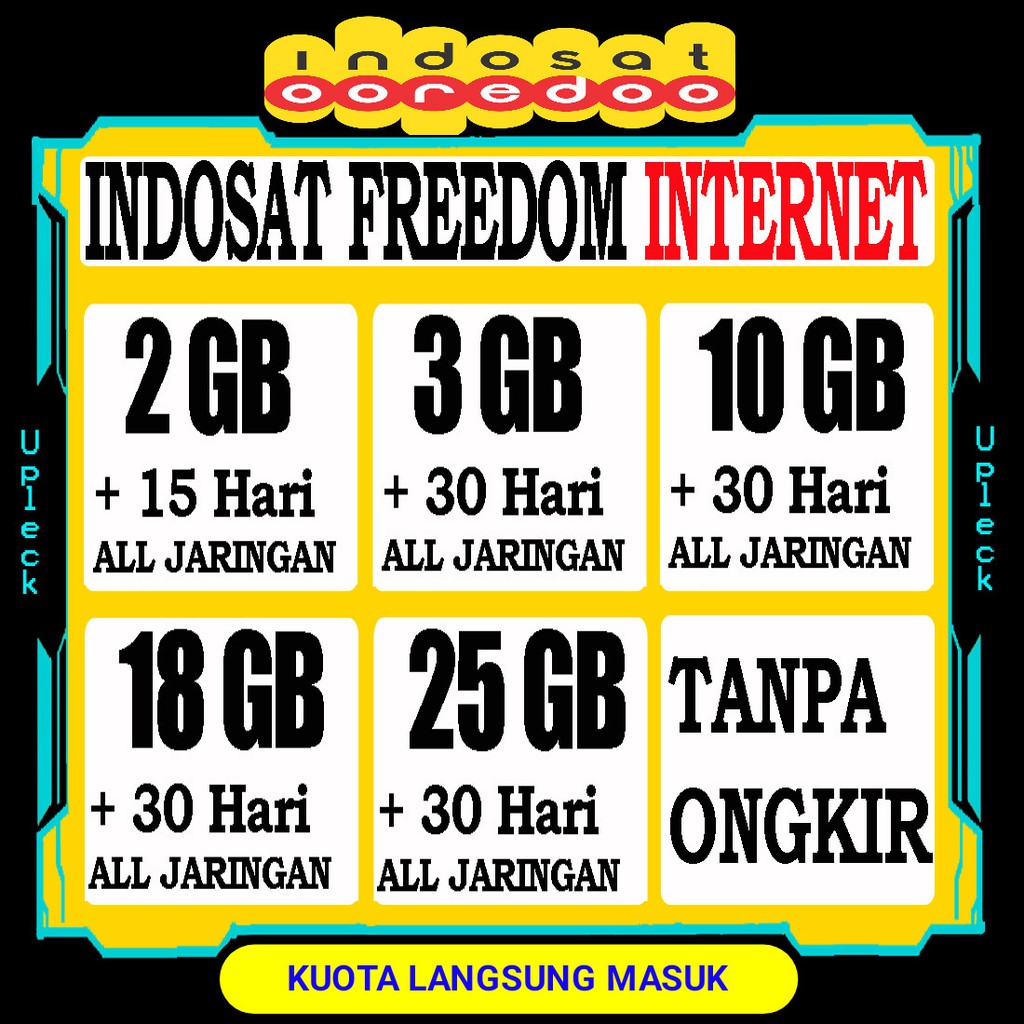 Kuota Indosat Freedom Internet Im3 Gift Paket Tembak Inject Murah Shopee Indonesia