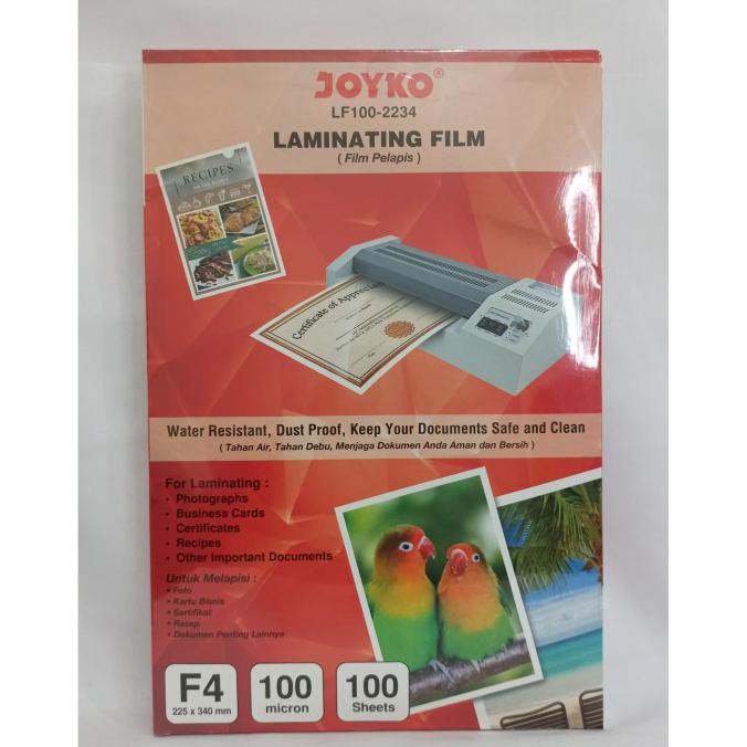 

BARANG BARU Joyko Film Pelapis Folio / Laminating Film LF100 - 2234 F4 1 PACK