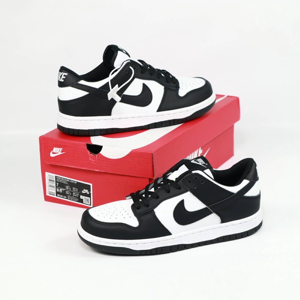 Sepatu Sneakers Nike Sb Dunk Low Black White Import Quality Full Tag Vietnam