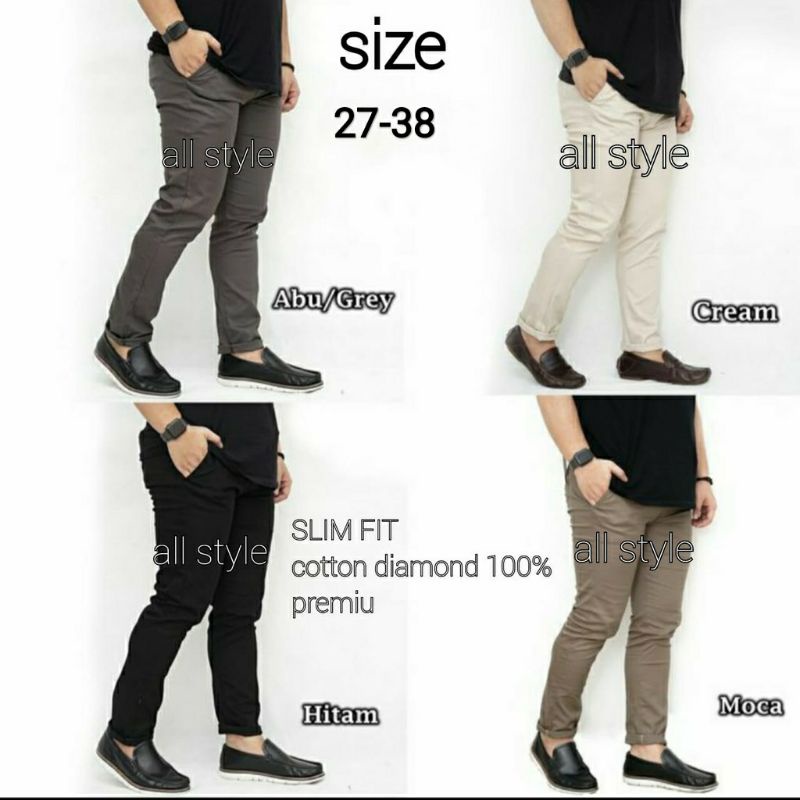 Celana Ankle Pants chinos Pria)/celana kantor/celana formal (CHINOS)