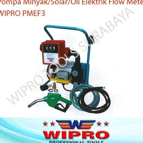 Pompa Minyak Oli Solar Elektrik With Flow Meter Wipro Pmef3