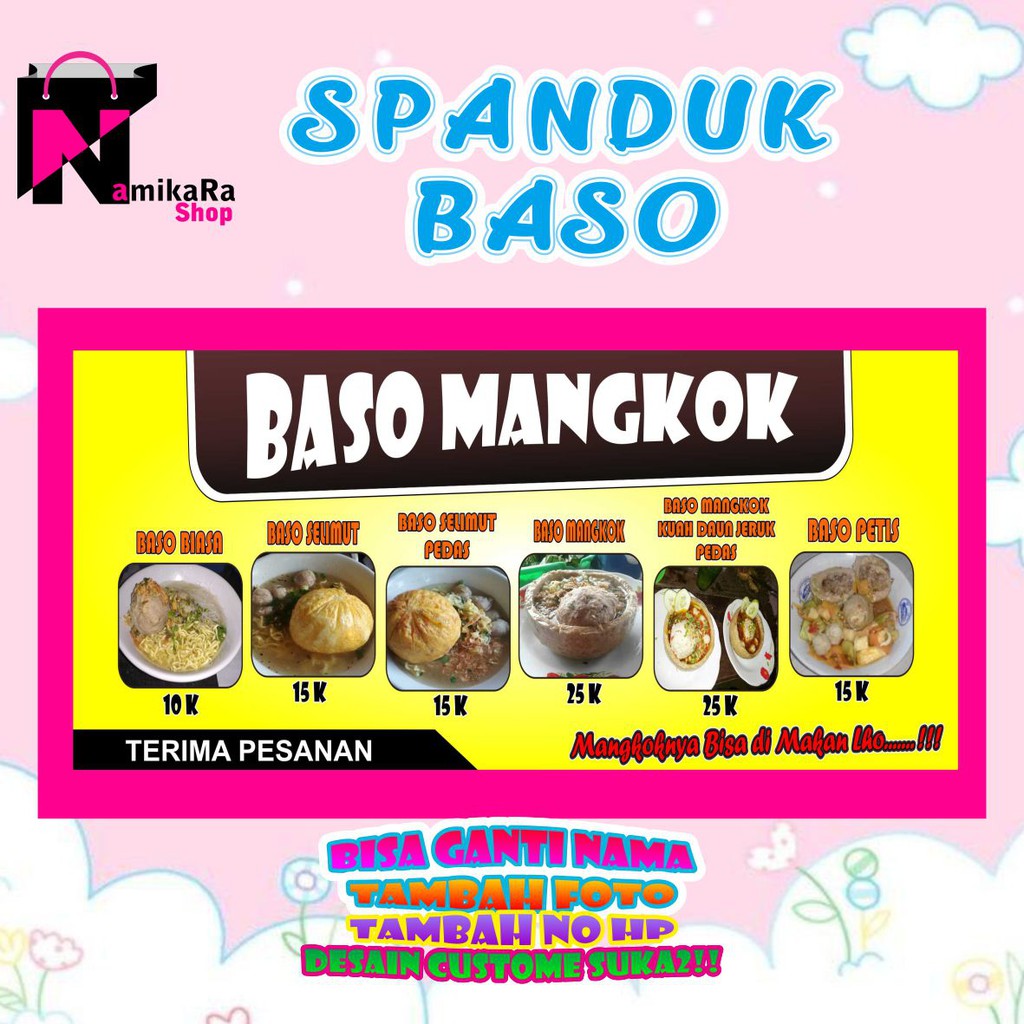 Jual Banner Spanduk Backdrop Bakso Banner Baso Murah Backdrop Bakso