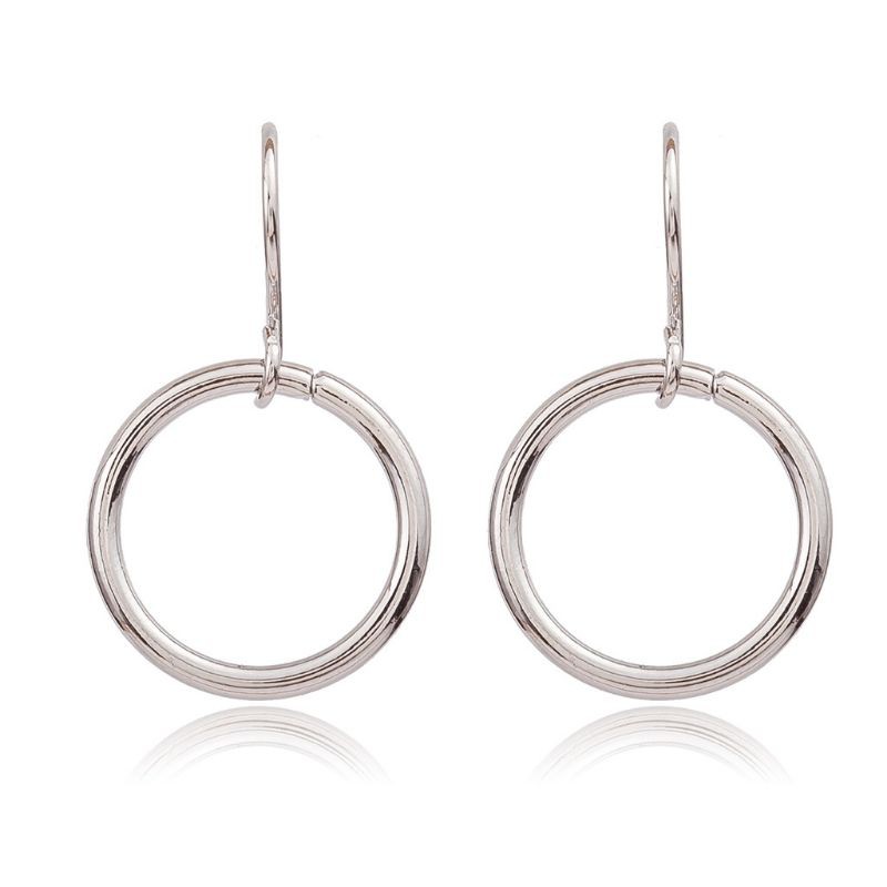 Elle Circle Earrings Anting Hooks Handmade