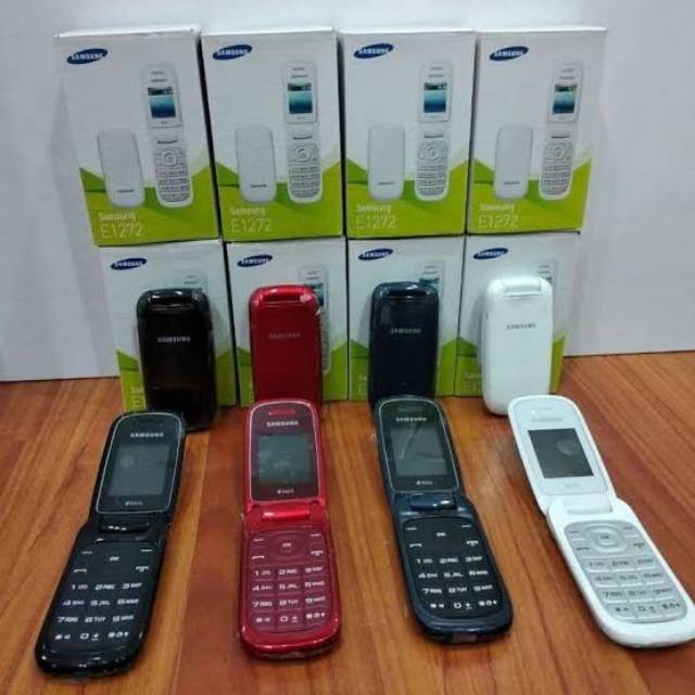 Samsung lipat flip Caramel GT-E1272 samsung murah Hp New bisa bahasa indonesia handphone-1