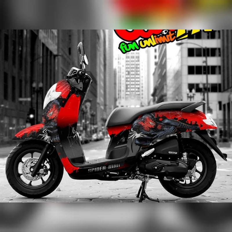 Decal Sticker Scoopy new Spiderman karakter #stiker888