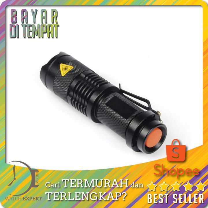 PROMO Senter LED 395nm UV + Baterai + Charger + Box