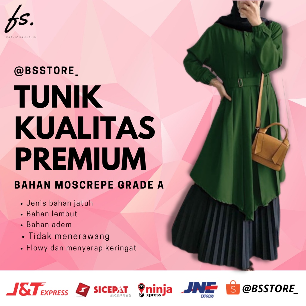 Baju Atasan Muslim Tunik Premium Cewek Dewasa 2022 Untuk Pesta Remaja Dewasa Impor Murah Kekinian Ba