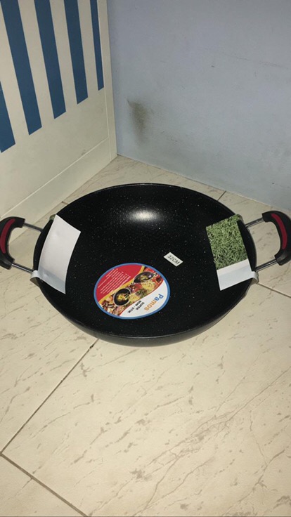 Pamosroom Kuali Wajan Penggorengan Kuping 31cm Keramik Anti Lengket Bisa Induksi