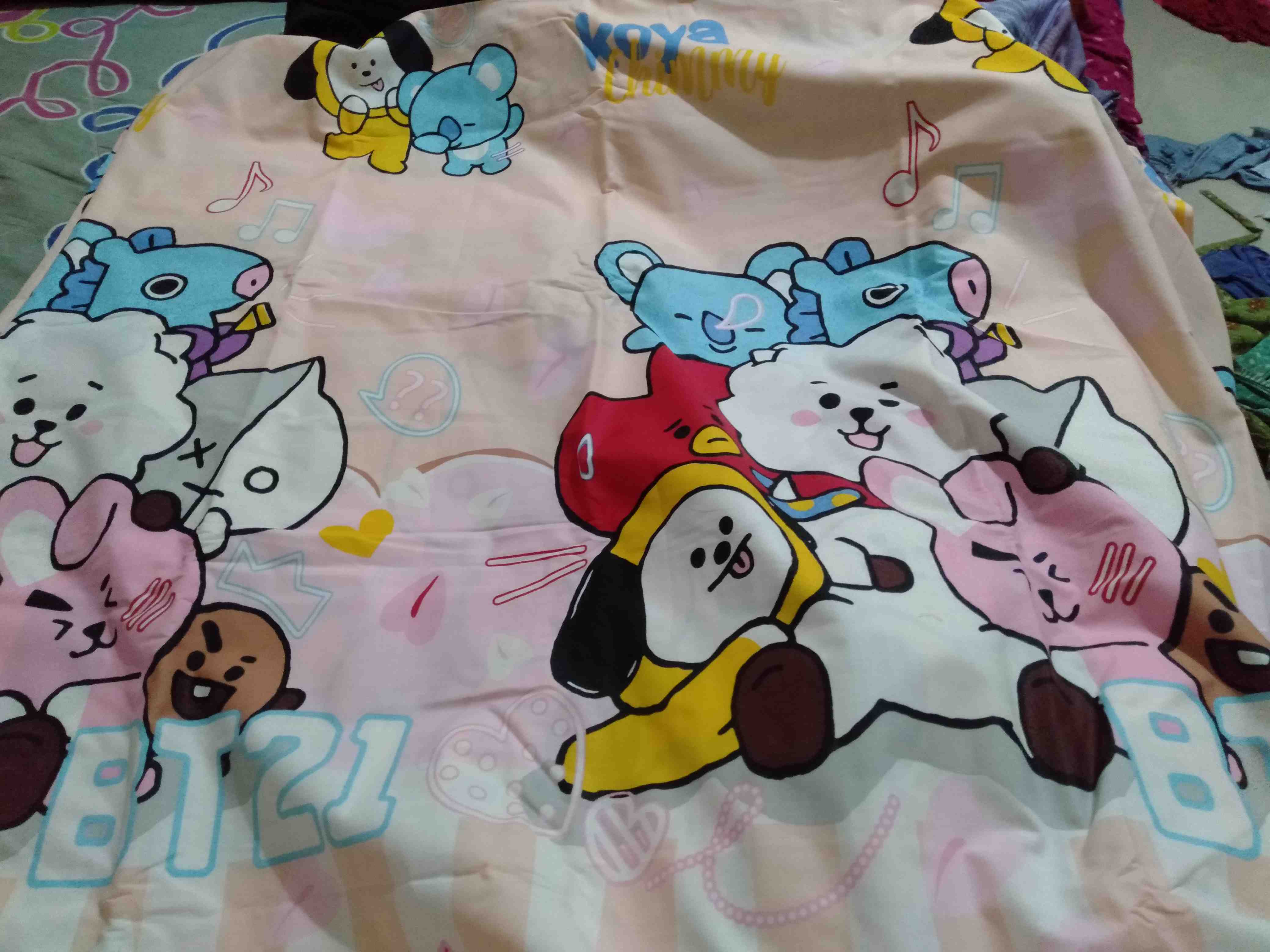 Sprei Bt21 Springtime Pink Star