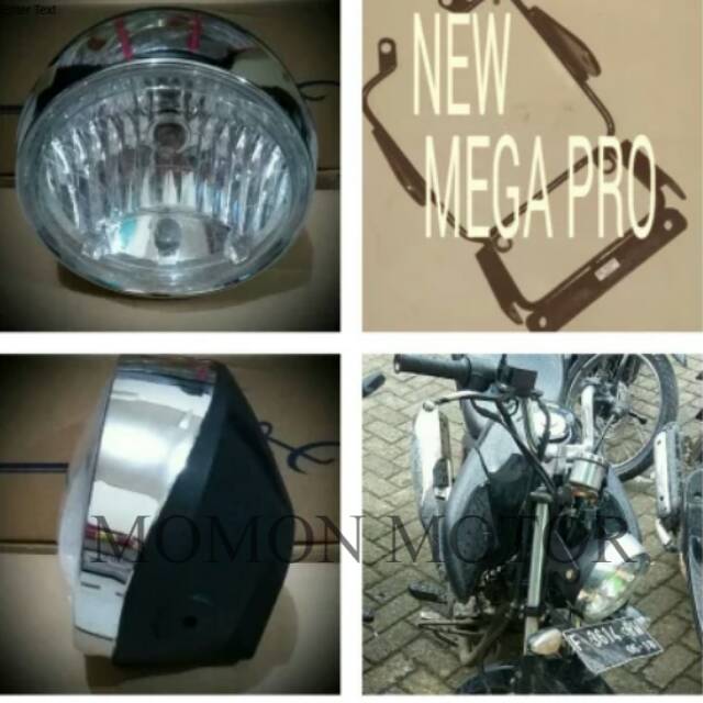 Breket pesek + lampu pnp megapro new monoshock