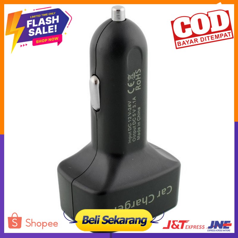 Car Charger Mobil Dual USB  with LED Display / Cas HP hANDPHONE Di Mobil- EC2