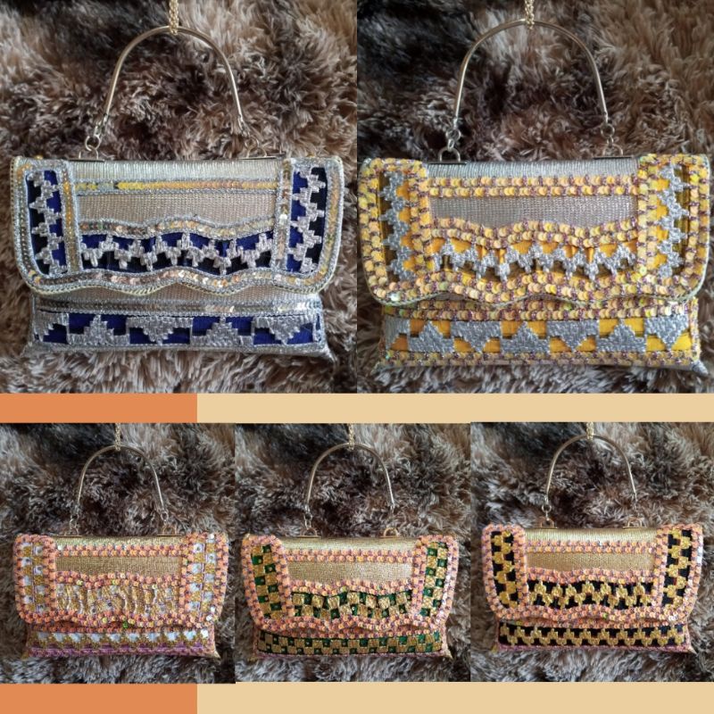 Clutch Tapis Tas Pesta Tapis Lampung Tenteng Model Gelombang