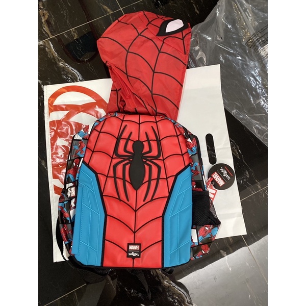 Smiggle Backpack Bag Pencil Case Spiderman Hoodie Tudung Topi Marvel Iron Man Tas Ransel Anak Origin