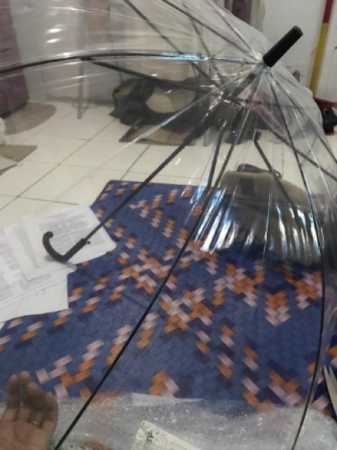 Payung Transparan Gagang Hitam Jamin Plastik Tebal Bening  Transparant Korea Japan High  Quality