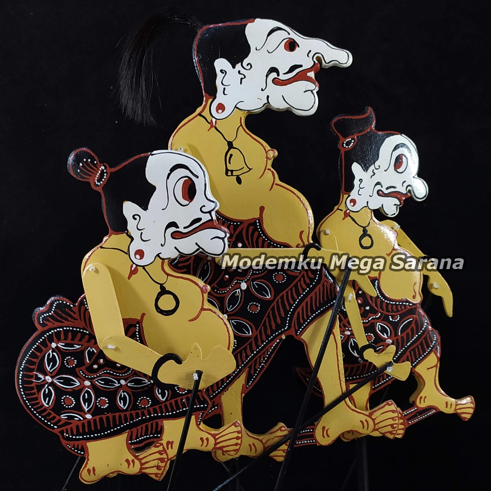 Souvenir Miniatur Wayang Kayu Painting Punokawan Khas Indonesia