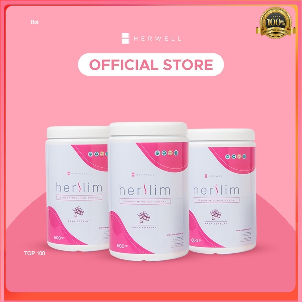 Herslim Susu diet - Bundling 3 pcs RASA COKLAT GRATIS SHAKER Herwel BPOM HALAL ORIGINAL ORI OFFICIAL STORE Herwell ASLI