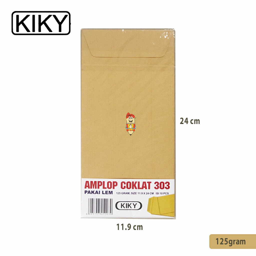 

Amplop cokelat 303 Kiky isi 10 pcs