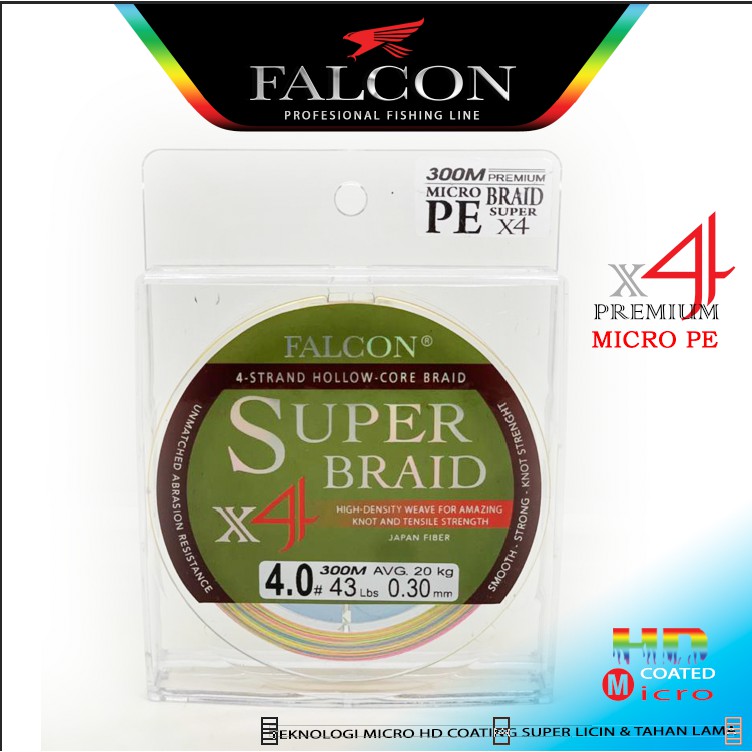 Senar Pe X4 Falcon Super Braid 300M