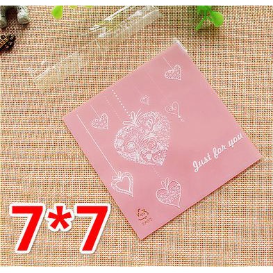 

Plastik Fancy Cookies - Kue - Permen - Accessories Love Chain Pink 7x7