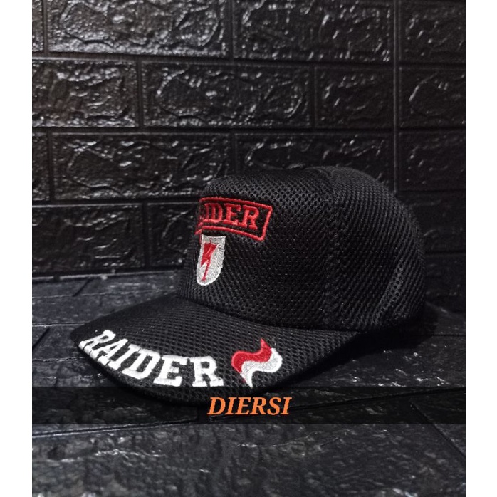 TOPI DOUBLE MESH BORDIR RAIDER/TOPI RAIDER BORDIR/TOPI TENTARA