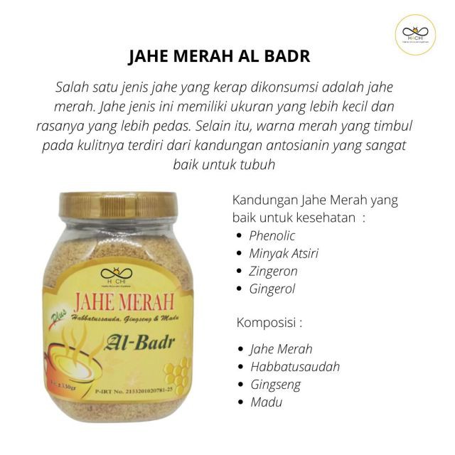 Jahe Merah Al-Badr Sesak napas Batuk-batuk Susah tidur  Demam 330 gr Paket 2 Botol