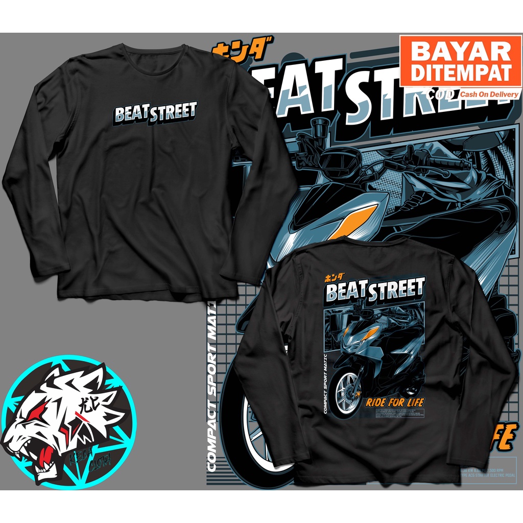KAOS BAJU LENGAN PANJANG HONDA BEAT STREET 2022 SERIES BIG SIZE JUMBO KAOS BEAT STREET PRIA WANITA