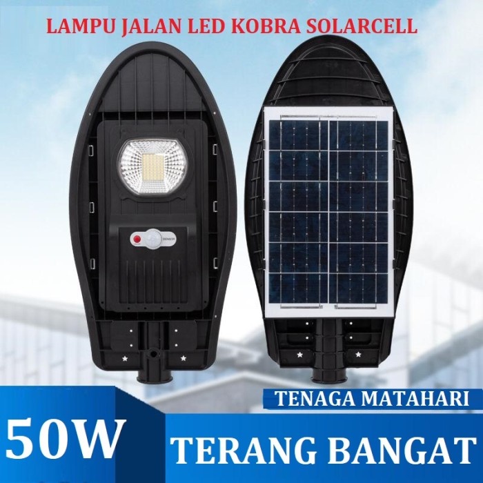 [WS]  Lampu jalan cobra / pju cobra solar cell /pju tenaga matahari 50w