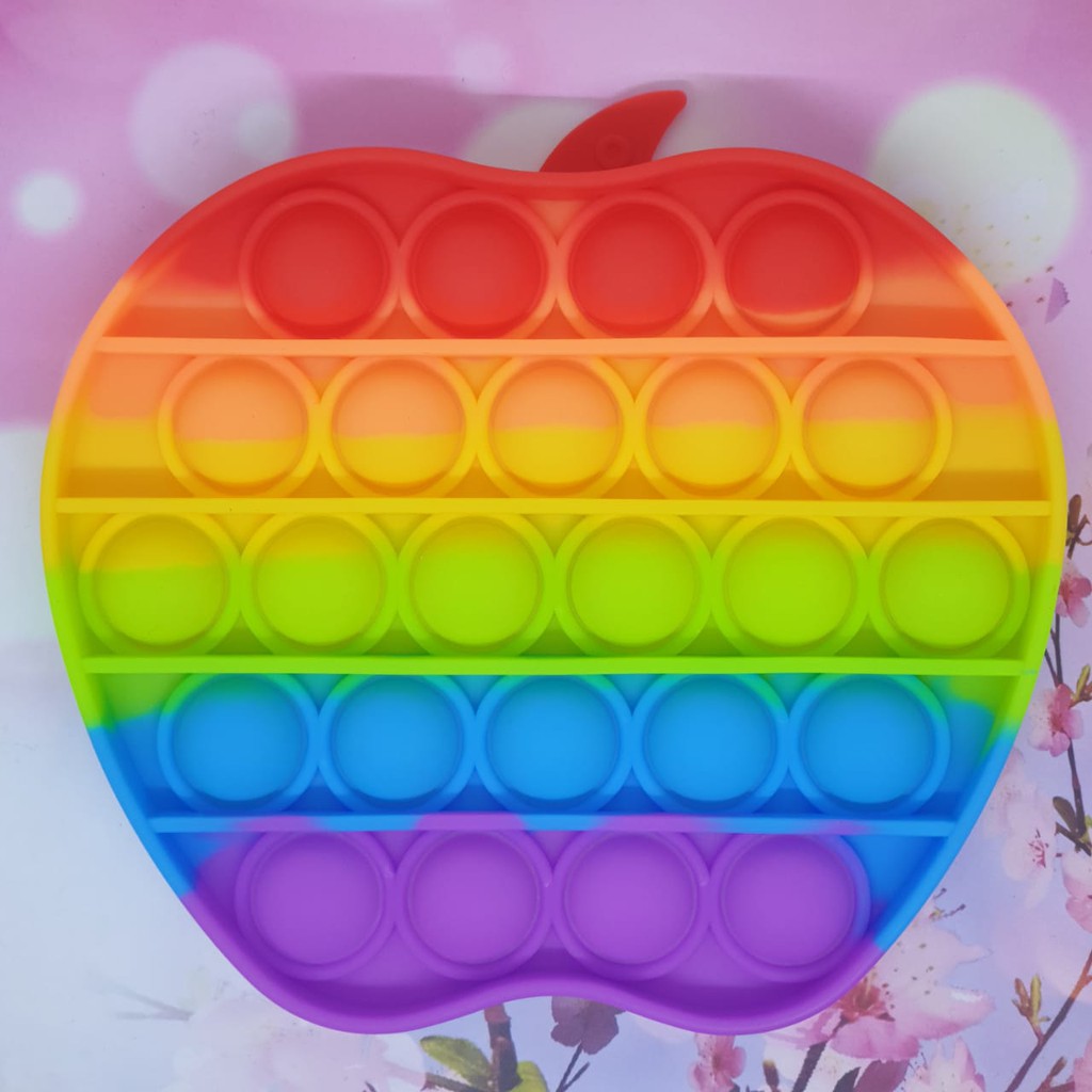 8T NEW FIDGET POP IT MURAH POP IT RAINBOW POP IT VIRAL TIKTOK-APEL RAINBOW