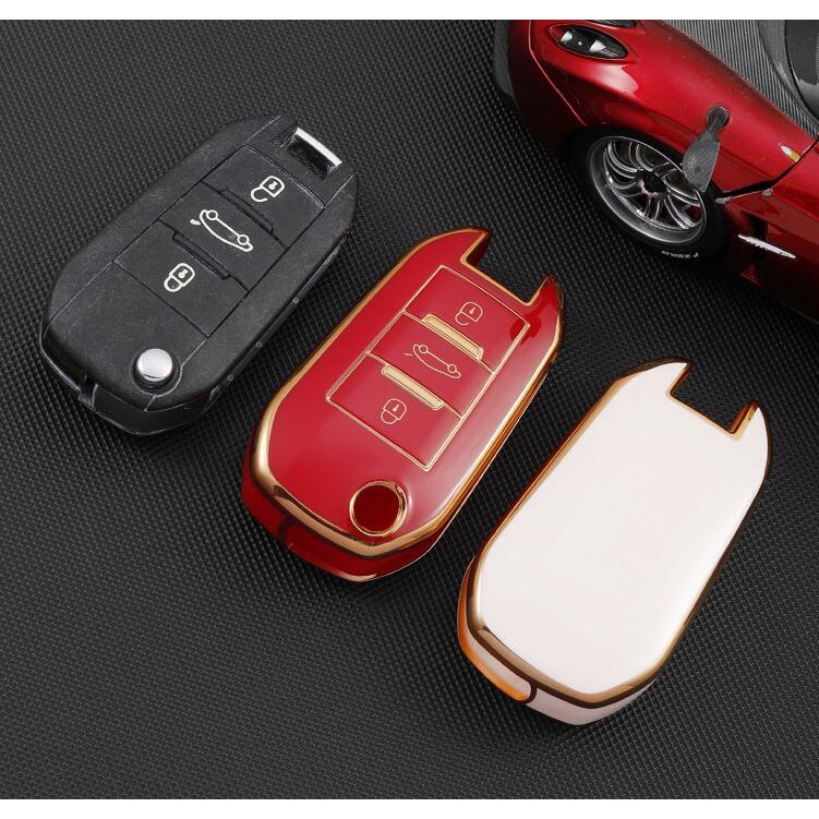 PEUGEOT Casing Kunci Remote Mobil Bahan TPU Untuk Citroen C3 C4 C5 C6 Kaktus Picasso Xsara 308 508 208 408 307