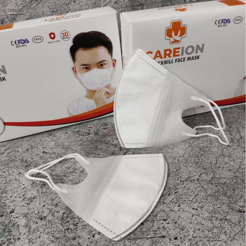 MASKER DUCKBILL CAREION MURAH 1PCS WARNA PUTIH