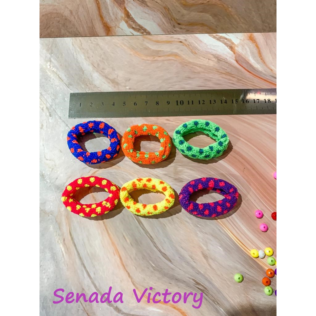 Senada Victory Karet Rambut Donat Isi 3 Pcs Kunciran Rambut Ikat Rambut Mini