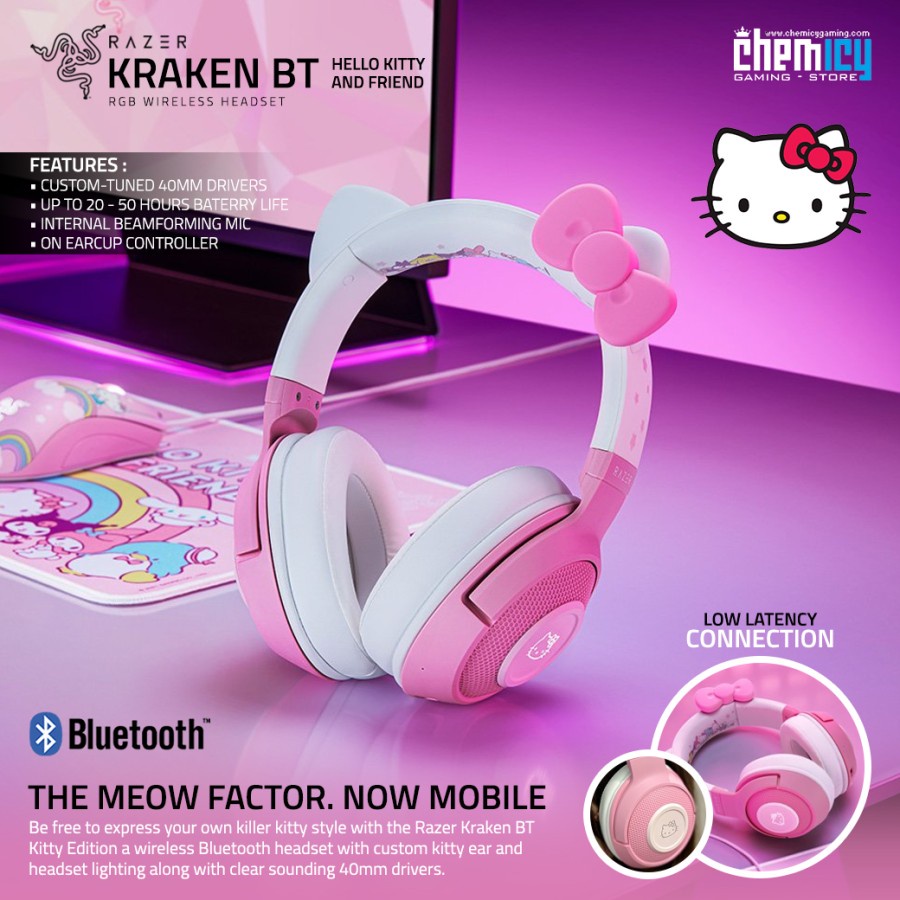 Razer Kraken BT Hello Kitty and Friends Bluetooth Gaming Headset