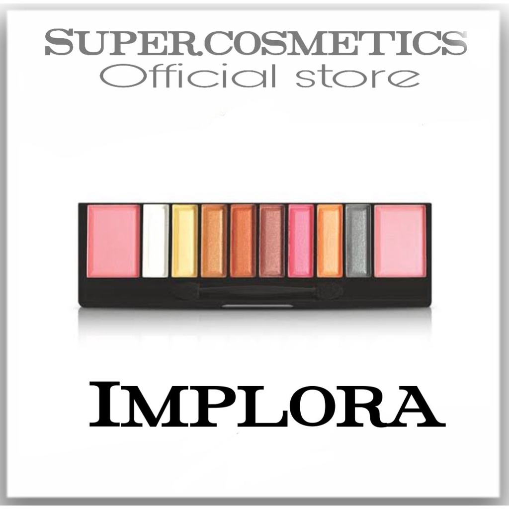 IMPLORA Eyeshadow Palette + Blush On 10 Colour (7602)