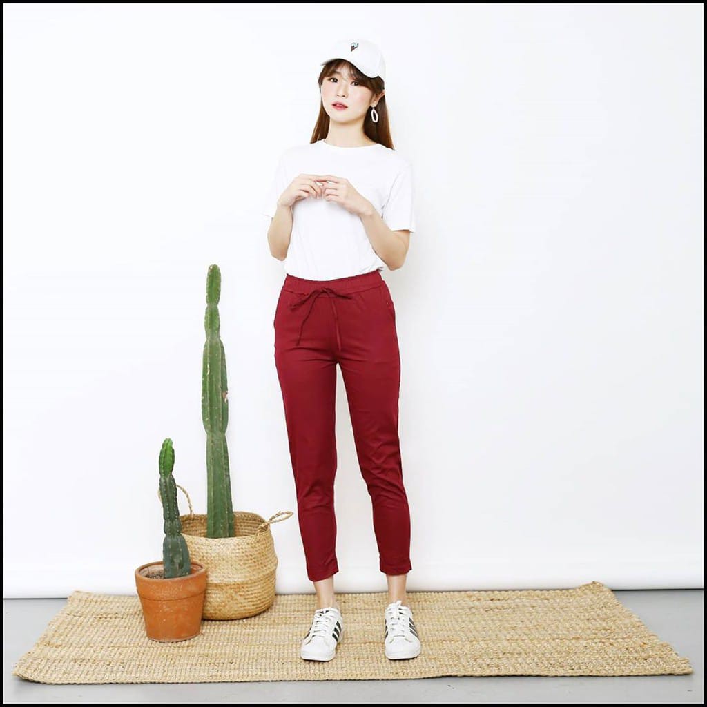 Dotty Basic Pants Celana Crepe Termurah