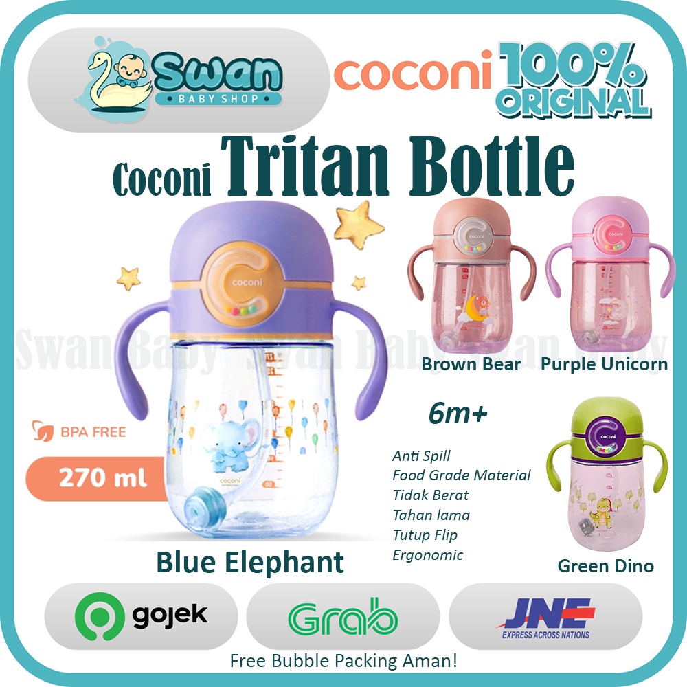 Coconi Tritan Bottle 270ml / Botol Minum Anak