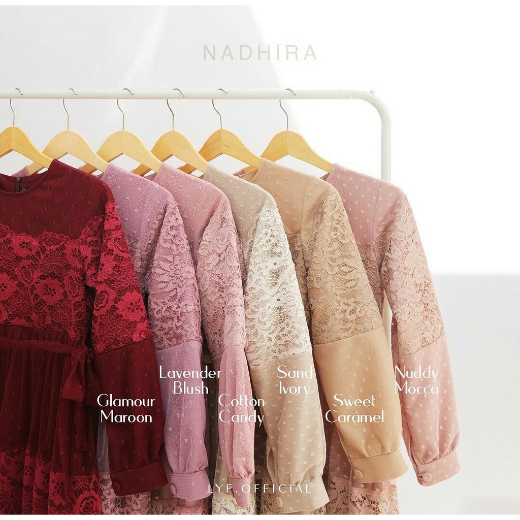 GAMIS BROKAT PESTA GAUN MEWAH BRIDESMAID GAUN BROKAT TILE DOT PREMIUM ASMIRANDAH GAMIS NATASYA / SIZ