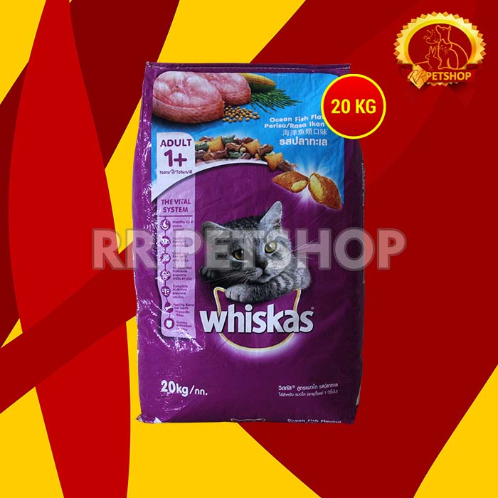 Makanan Kucing Dewasa Murah Cat Food Whiskas 20 KgOcean fish