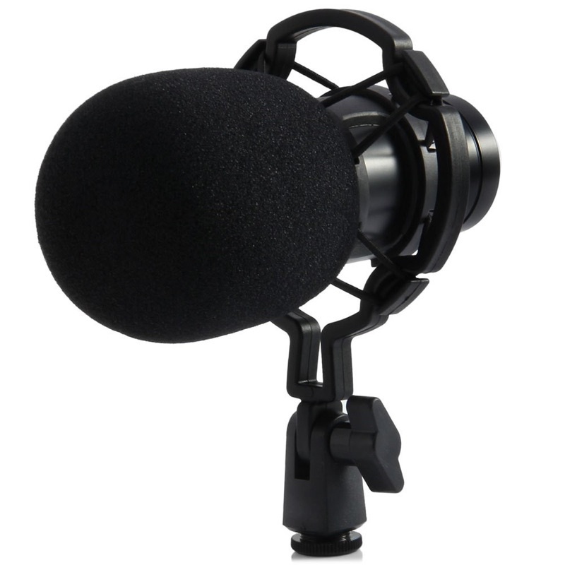 TaffSTUDIO Mikrofon Kondenser Studio dengan Shockproof Mount - BM-800 - Black