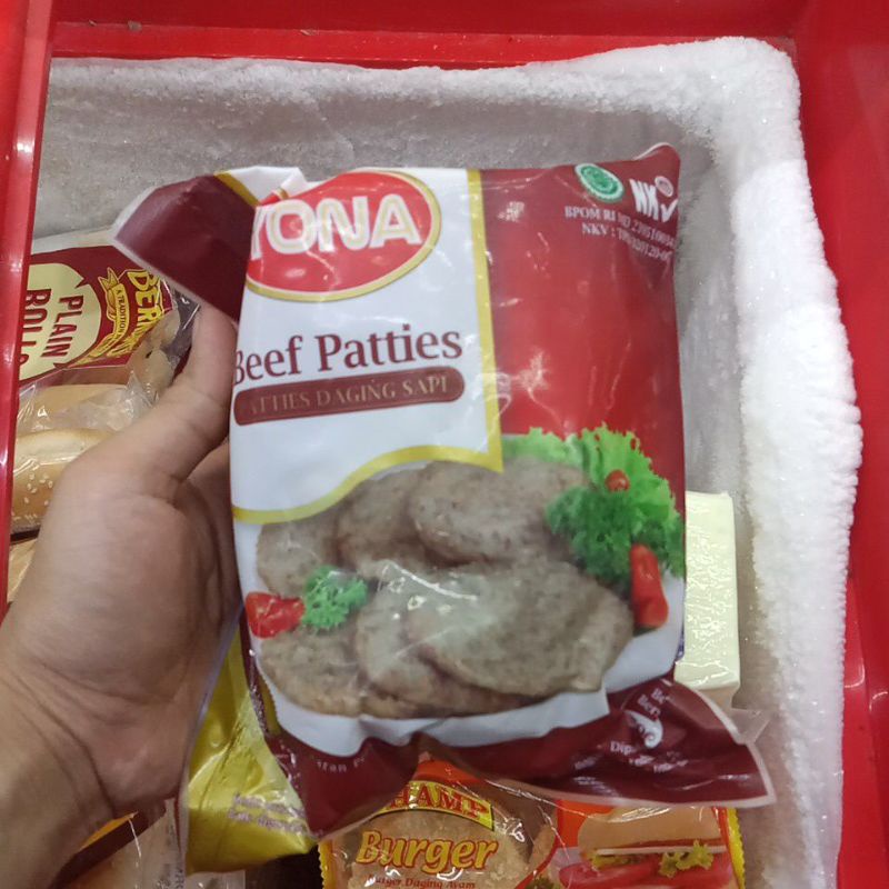 Yona Patties Daging Sapi/Beef Patties 500Gram