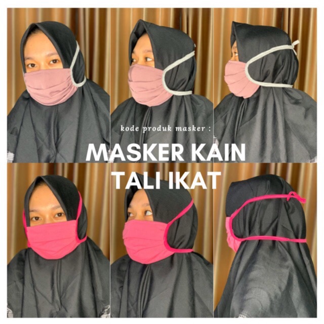 MASKK KAIN TALI IKAT | RANDOM WARNA &amp; MOTIF