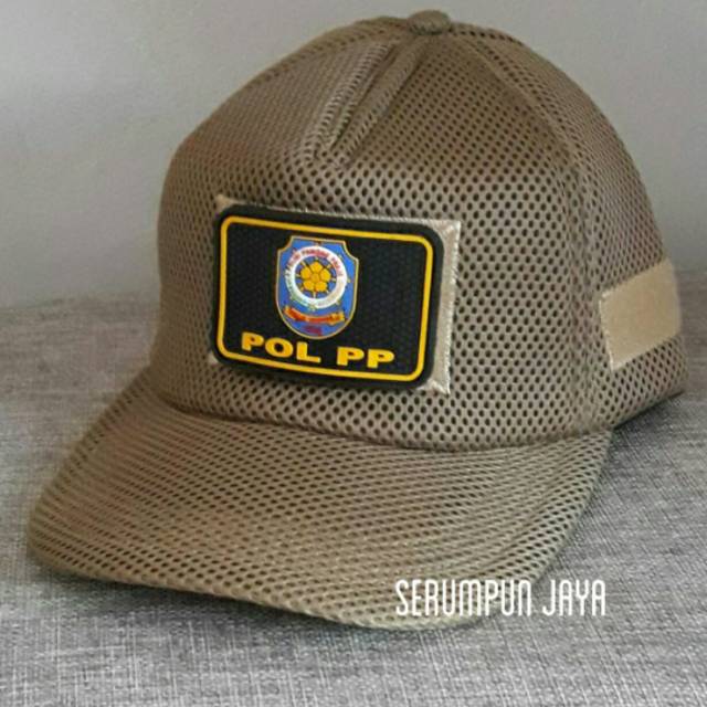 TOPI S A T P O L P P - TOPI P O L P P - TOPI S A T P O L P P JARING DOUBLE MESH VELCRO TAN