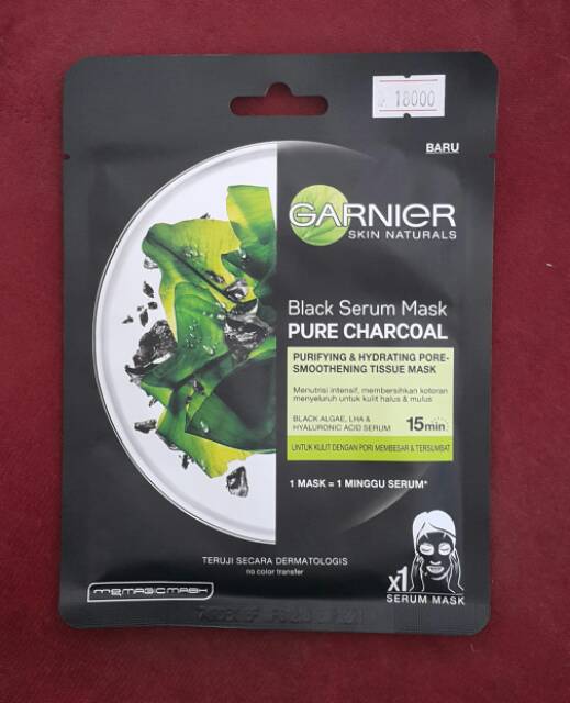 Garnier black serum mask