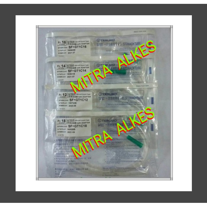 Ngt terumo Fr 12..14..16..18.. / Stomach tube / selang makn Ngt terumo