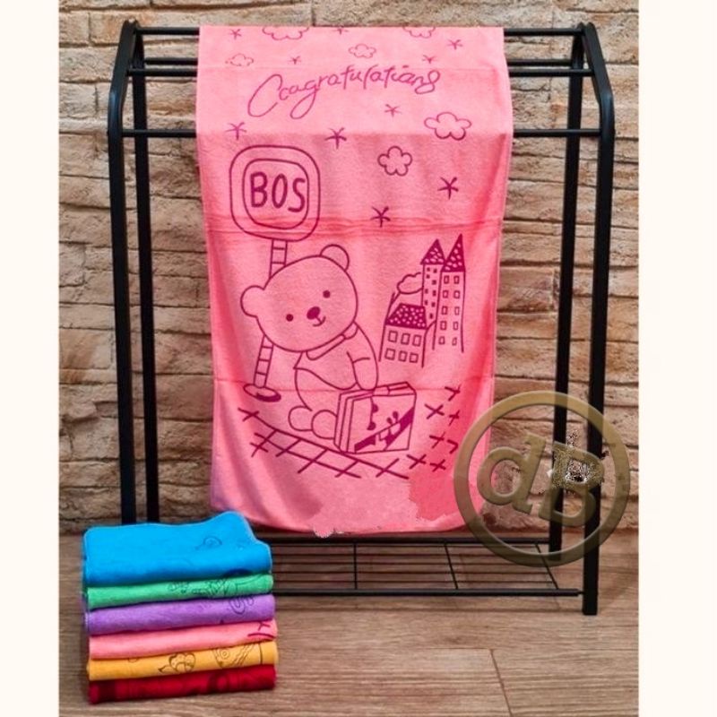Handuk Bayi Jumbo Halus Lembut Bordir Merk Ivory Size 110x60 Murah Grosir