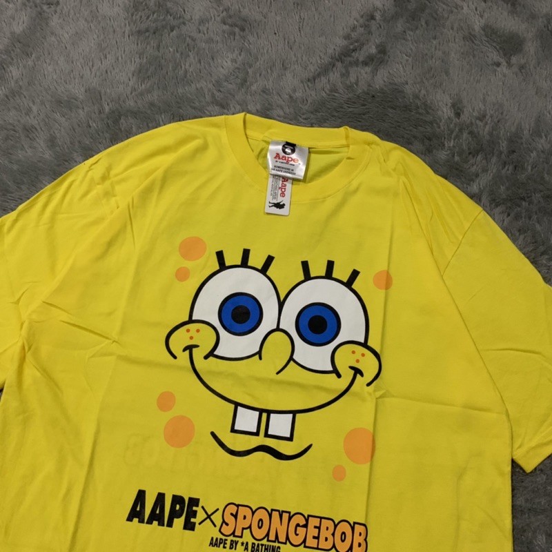 Kaos Tshirt Aape Spongebob Fulltag &amp; Lebel