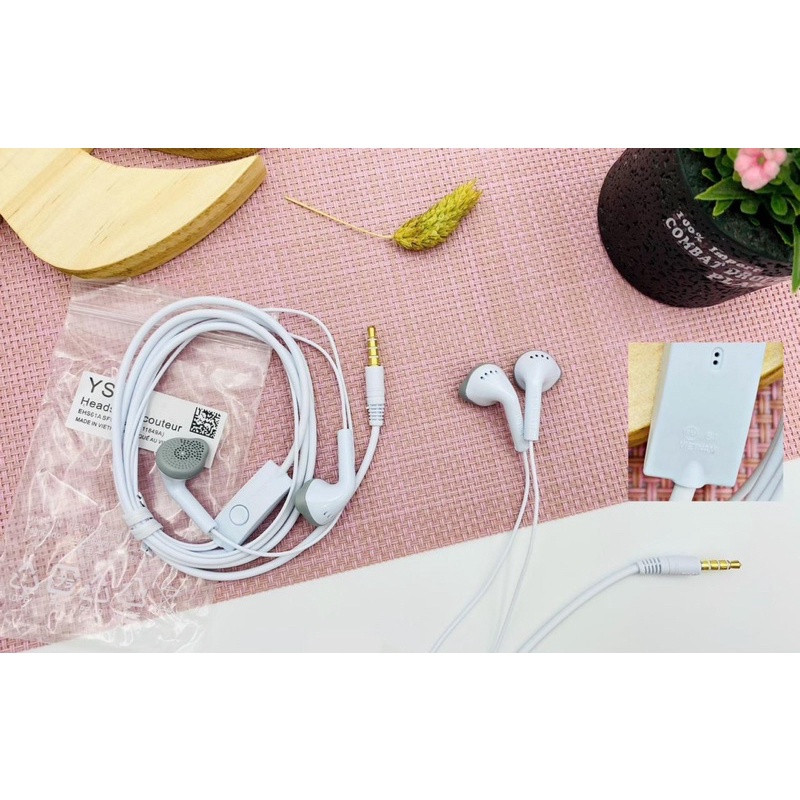 PROMO HANDSFREE SAMSUNG J1 ACE VIETNAM C550 EARPHONE ORIGINAL KABEL TEBAL SUARA BAGUS